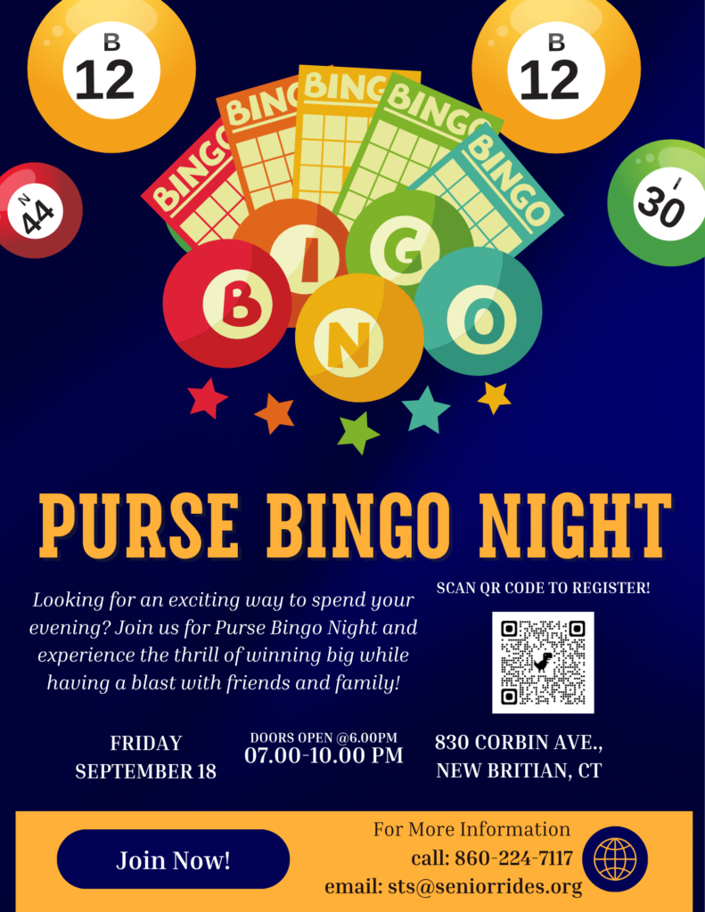 Purse Bingo Night Flyer with QR Code